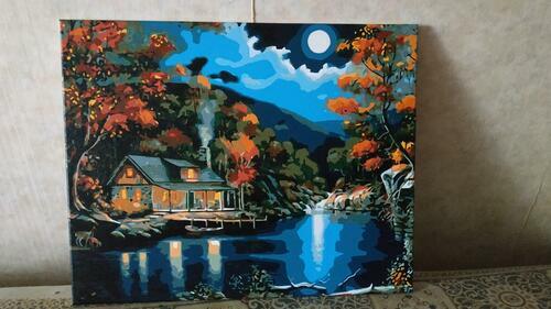 Фотографии готовых работ картин по номерам и алмазной мозаики