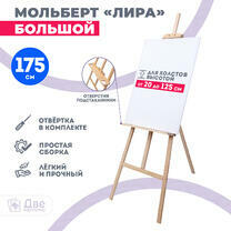 Без бренда «Мольберт Две картинки лира с полочкой, 175 см» в Саранске