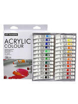 Без бренда «Коробка 24 шт.: Акриловые краски «Две картинки» 24 шт. по 12 мл, проф. пигмент» в Саранске