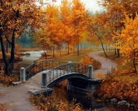 Без бренда «Коробка 20 шт: Осенний парк с мостом» в Саранске