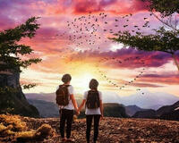 Без бренда «Влюбленные встречают закат на горе» в Саранске