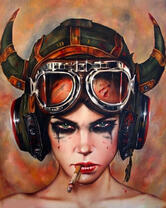 Без бренда «Девушка в шлеме с сигаретой» в Саранске