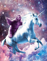 Ленивец на единороге