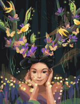 Без бренда «Темноглазая девчонка с цветами и птицами в волосах» в Саранске