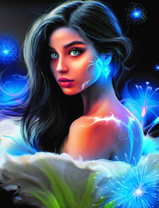 Без бренда «Красивая девушка и неоновые цветы» в Саранске