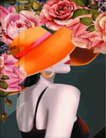 Без бренда «Дама в яркой шляпе и розы» в Саранске в интернет-магазине  Без бренда «Дама в яркой шляпе и розы» в Саранске