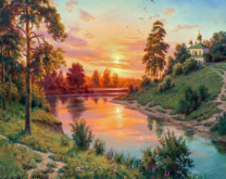 Без бренда «Вид на реку на закате» в Саранске