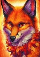 Без бренда «Хитрая лиса с осенним венком» в Саранске в интернет-магазине  Без бренда «Хитрая лиса с осенним венком» в Саранске