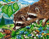 Без бренда «Еноты и бабочка на цветочной поляне» в Саранске