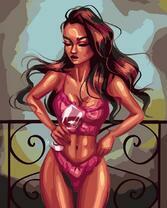 Без бренда «Девушка в нижнем белье с бокалом вина» в Саранске